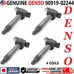 Genuine Denso X4 Ignition Coils For 2001-2012 Toyota Lexus Scion I4, 90919-02244. Fixed Price $136.28.