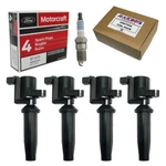 Set Of 4 Ignition Coils + Motorcraft Spark Plugs For Ford Escape, Focus. Fixed Price $83.31.