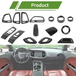 15pc Black Carbon Fiber Full Interior Trim Kits Cover For Dodge Challenger 2015+. Fixed Price $84.99.
