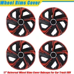 17in Black Matte Red Lacquer Wheel Covers Hub Caps For R17 Auto Tire & Steel. Fixed Price $60.99.