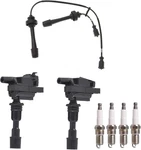 2x Uf407 Ignition Coil Pack & Spark Plugs Wire For 01-03 Mazda Protege 2.0l L4. Fixed Price $51.29.