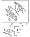 Genuine Mopar Lift-gate Opening Reinforcement Lower 5020091aa. Fixed Price $107.63.