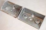 1958 Ford Fairlane Left & Right Dash Instrument Cluster Control Mounting Plates. Fixed Price $28.50.