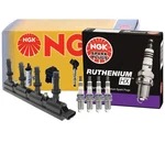 Ngk Cop Ignition Coil Assembly & 4 Ruthenium Hx Spark Plugs Kit For Buick Chevy. Fixed Price $209.95.