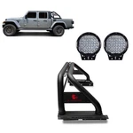 Black Horse Classic Roll Bar Chase Rack W/9"led Fits 20-26 Jeep Gladiator. Fixed Price $1008.09.