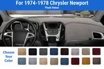 Dashboard Dash Mat Cover For 1974-1978 Chrysler Newport (plush Velour). Fixed Price $75.95.