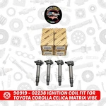Ignition Coil 4pcs 90919-02238 For Toyota Celica Corolla Xrs Matrix 1.8l L4. Fixed Price $44.99.