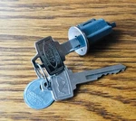 1964.5 1966 Ford Mustang Ignition Lock Cyl W/logo Keys Vtg Shelby C5zz-11582-a. Fixed Price $125.00.