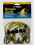 Keeper 24" Yellow Bungee Cords 3pk Rubber/steel Hook Easy Use Quick 06303 New!!. Fixed Price $9.77.
