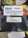 140505-4 Accel Ignition Coil - Supercoil Mazda 2.0/2.3l I4 4-pack. Fixed Price $99.95.